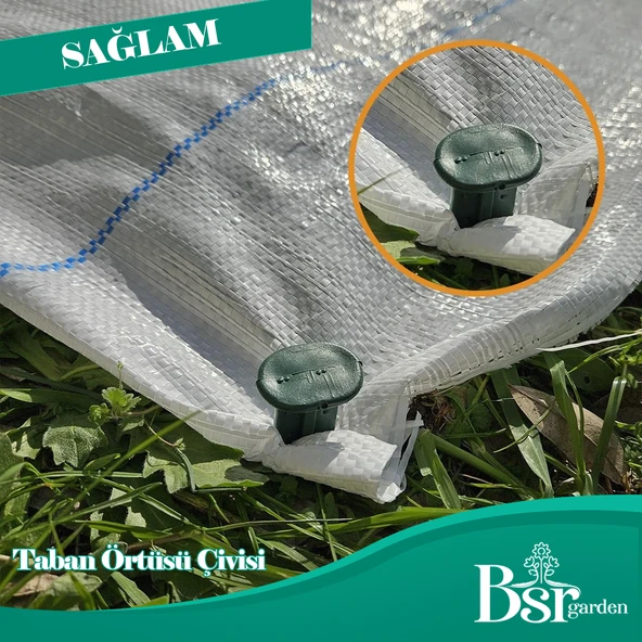 250 ADET TABAN ÖRTÜSÜ ÇİVİSİ 15 CM TIRNAKLI SERA TABAN ÖRTÜSÜ KAZIĞI SERT PLASTİK BSR GARDEN