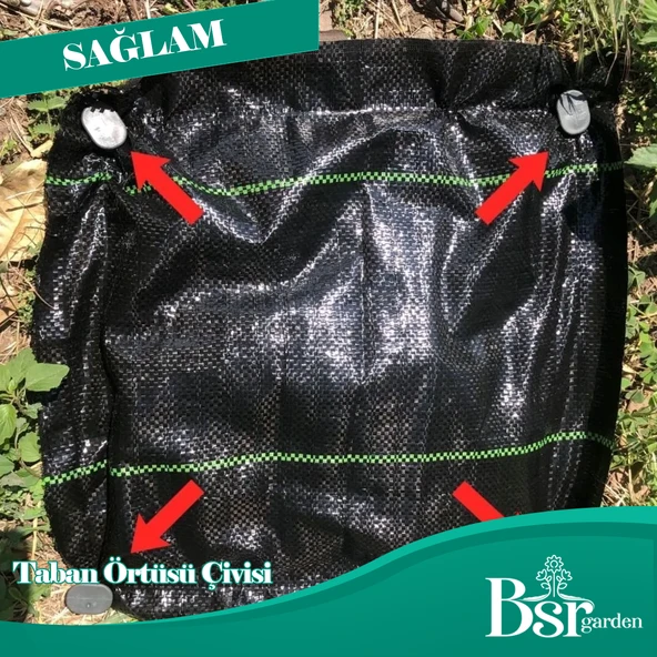 250 ADET TABAN ÖRTÜSÜ ÇİVİSİ 15 CM TIRNAKLI SERA TABAN ÖRTÜSÜ KAZIĞI SERT PLASTİK BSR GARDEN - 7