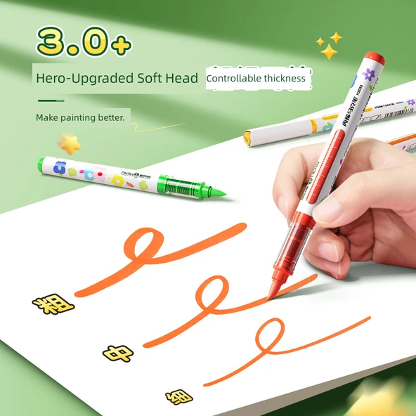 Akrilik Marker Kalem Seti - Doğrudan Sıvı - 60 Renk Takımı - 53 Parça Set - 5