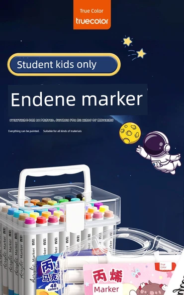 Akrilik Marker Kalem Seti - 24 Renk - Kutulu - Erkekler İçin - 7
