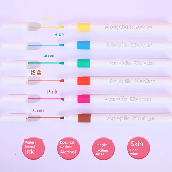 Akrilik Marker Kalemi - 36 Renk - Silindirik - 3