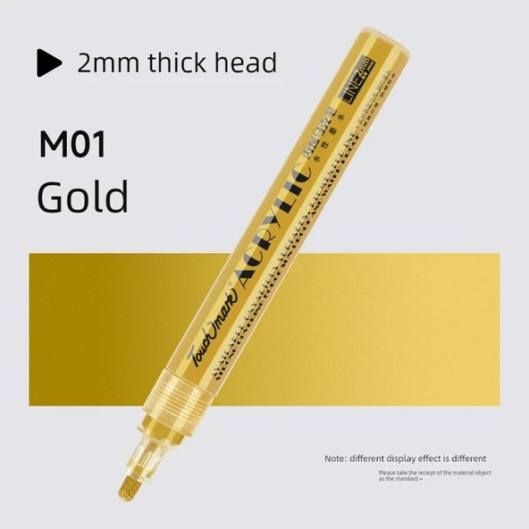 Akrilik Kalem - 2.0mm Altın 3