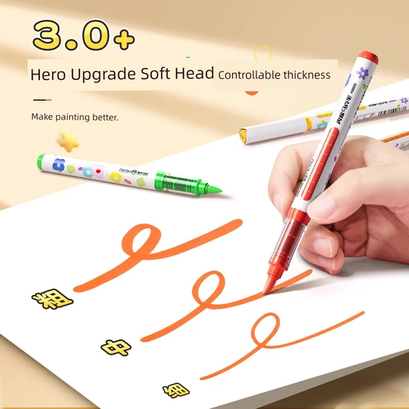Akrilik Marker Kalem Seti - 24 Renk - Akıllı Mürekkep Kontrolü - 5