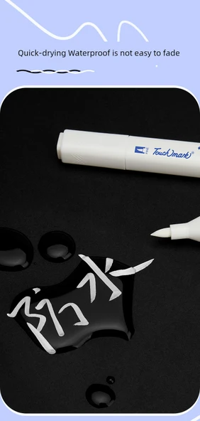 DIY Anime Polaroid Akrilik Marker Kalemi - 6 Paket Siyah 0.7mm - 9