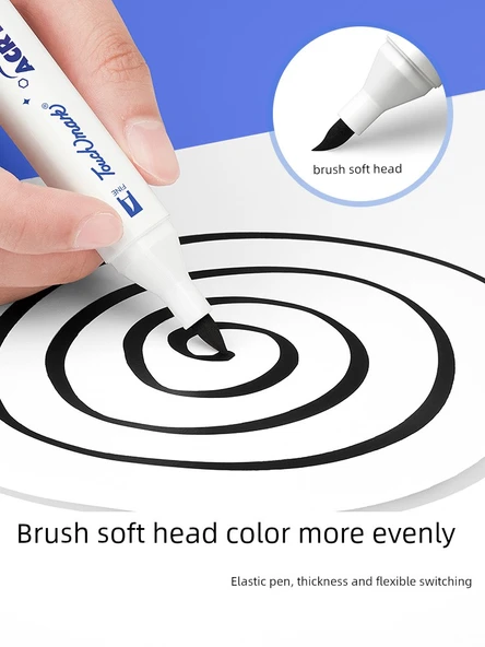 DIY Anime Polaroid Akrilik Marker Kalemi - 6 Paket Siyah 0.7mm - 4