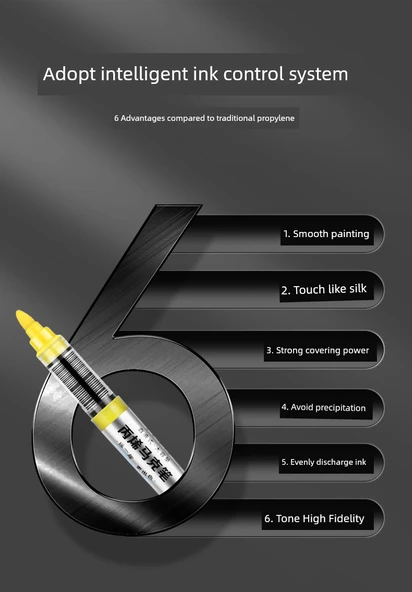 Akrilik Kalem Seti - 48 Renk Hediye Kutusu - Düz Sıvı Çam Fıstığı Ucu - 9