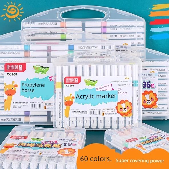 Akrilik Sanat Kalemi - 12 Renkli - Resim 2