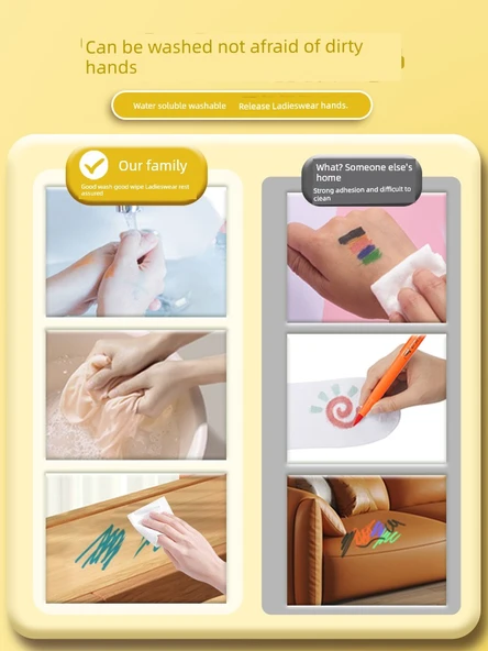 Taşınabilir ve Mürekkepli 12 Renkli Sulu Boya Kalemi Seti - Resim Kitabı ve Gouline Kalem ile - Resim 6