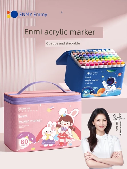 Akrilik Marker Kalem Seti - Kalın Çubuk 24 Renk Tavşan - 2