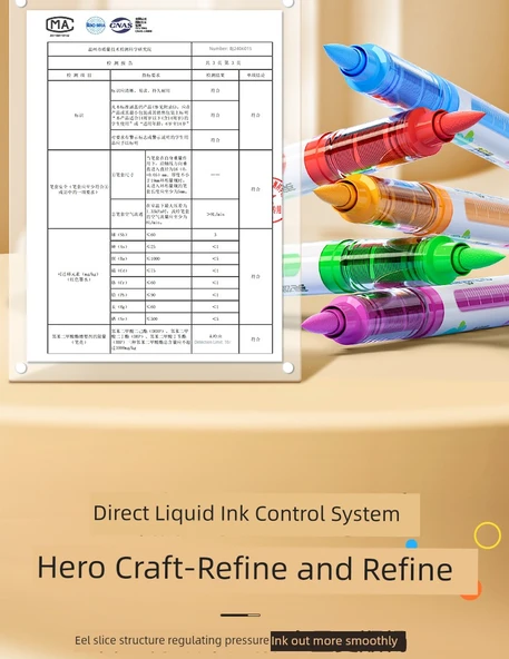 Akrilik Kalem Seti - 12 Renk - Akıllı Mürekkep Kontrolü - 9