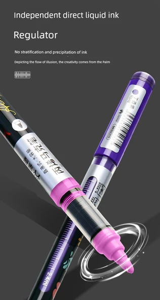 Akrilik Kalem Seti - 48 Renk Hediye Kutusu - Düz Sıvı Çam Fıstığı Ucu - 10