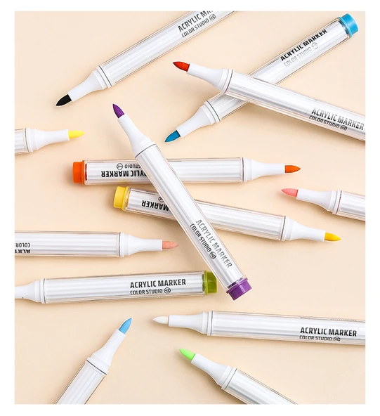 Akrilik Marker Kalemi - Başlangıç Seti 27 Renk + [Balık Bu] - 12
