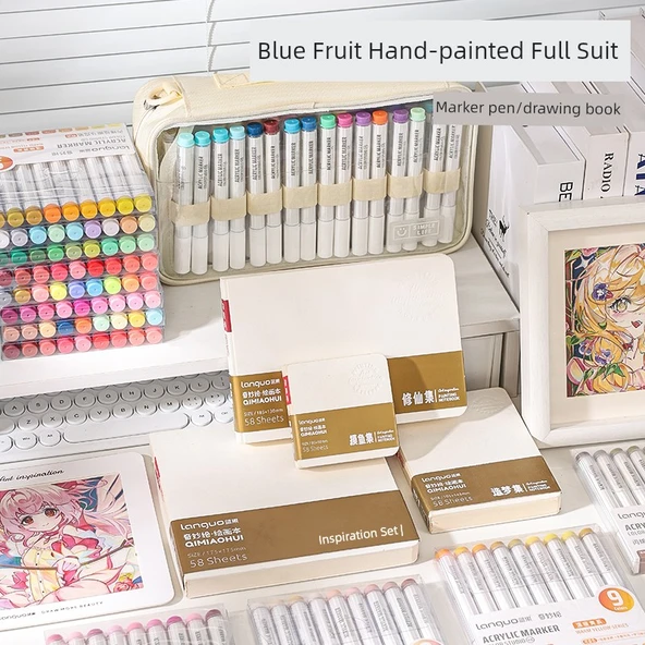 Akrilik Marker Kalemi - Supreme Set 126 Renk + [Balık Kitabı/Renk Kartı Seti/Kanca Kalemi] - 3