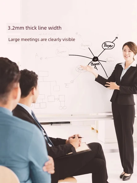 Beyaz Tahta Kalemi - 3.2mm - 10 Adet - Kırmızı - 3