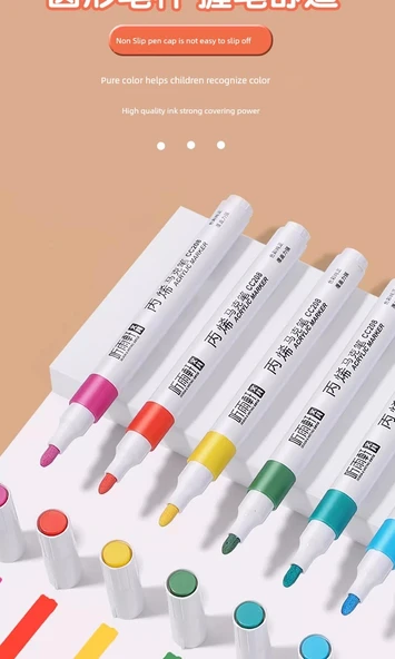 Akrilik Sanat Kalemi - 18 Renkli - 11