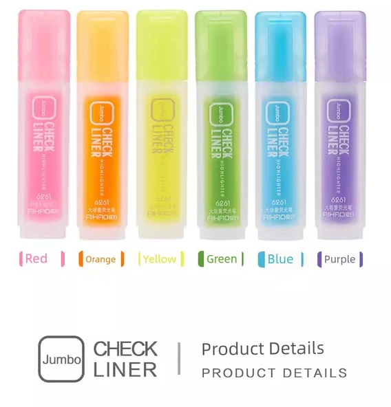 Şeker Renkli Obje Uçlu Vurgulayıcı Kalem Seti - Sarı + Yeşil + Mor + Turuncu 4'lü - 3