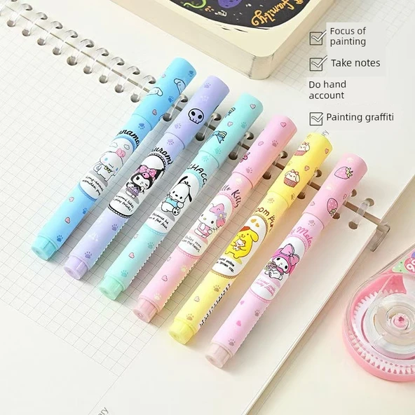 Sevimli Floresan Vurgulayıcı Kalem Seti - 2 Kutuda 12 Adet - 8