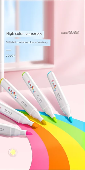 Akrilik Marker Kalem Seti - Kalın Çubuk 24 Renk Tavşan - 9