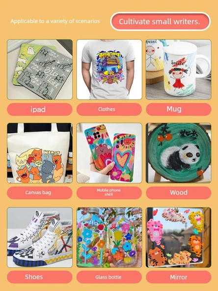 Akrilik Marker Kalem Seti - 60 Renk - Taşınabilir Kutu - 6