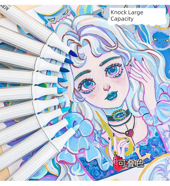 Akrilik Marker Kalemi - Başlangıç Seti 27 Renk + [Balık Bu] - 9