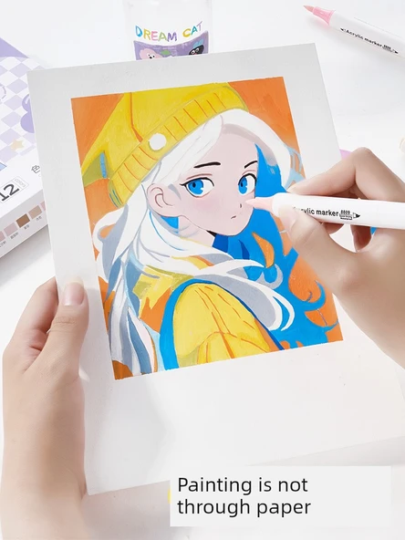 Akrilik Cilt Renkli Kalem Seti - Akrilik Cilt Renk 10 Çamur Kahvesi - 2 Adet - 4