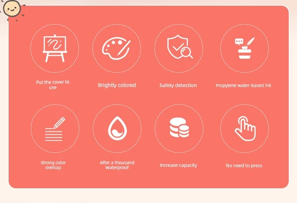 Akrilik Marker Kalem Seti - 36 Renk - Taşınabilir Kutu - 8