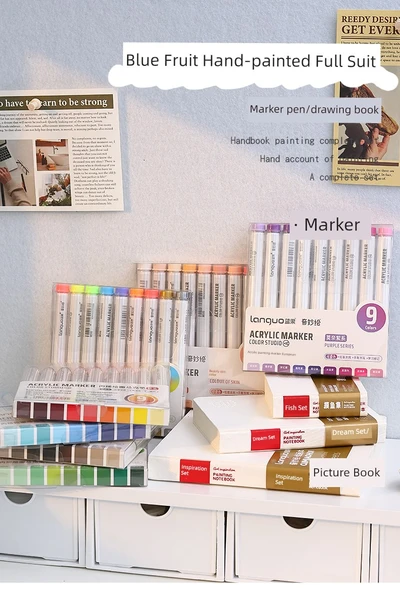Akrilik Marker Kalemi - Supreme Set 126 Renk + [Balık Kitabı/Renk Kartı Seti/Kanca Kalemi] - 7