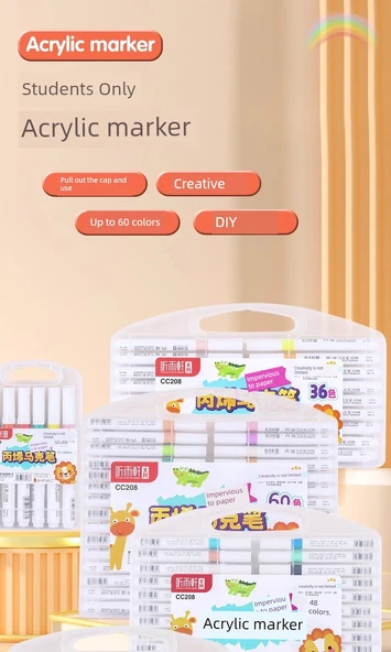 Akrilik Sanat Kalemi - 12 Renkli - Resim 7