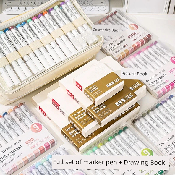 Akrilik Marker Kalemi - Başlangıç Seti 27 Renk + [Balık Bu] - 2