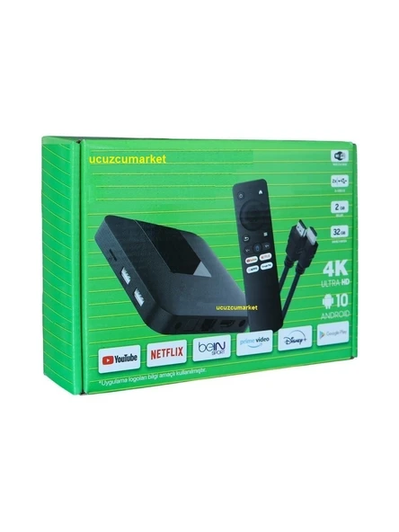 Android 10 Tv Box ( 2GB/32GB Tv Box ( İnat Tv Yüklenerek Gönderilecektir ) - 2