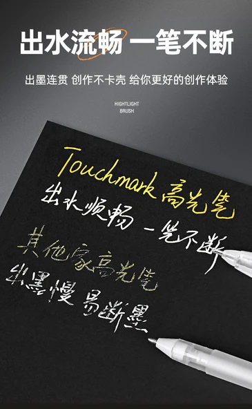 Beyaz Vurgulayıcı Kalem Seti İğne Kalemler ile - 0.8mm - 3 Paket - 10