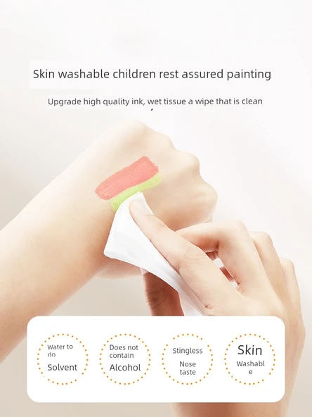 Akrilik Marker Kalem Seti - 48 Renk - Yuvarlak Sap - 32 Resim Hediyesi - 5