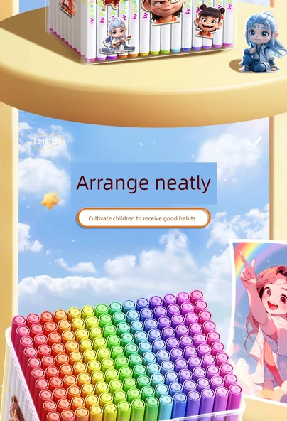 Akrilik Marker Kalem Seti - 100 Renk - Kutu ve 56 Set ile - 12