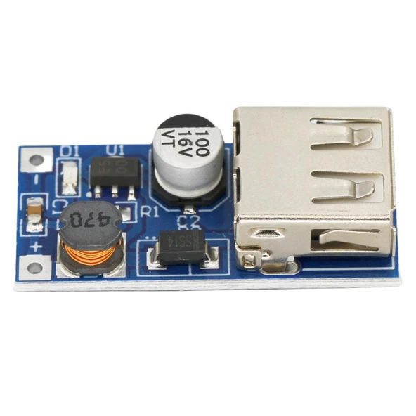 DC 5V 600 mA USB Çıkışlı Voltaj Yükseltici Regülatör Kartı-Step Up - 5 Adet - Resim 2