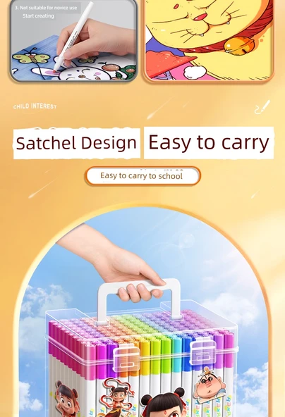 Akrilik Marker Kalem Seti - 100 Renk - Kutu ve 56 Set ile - 11