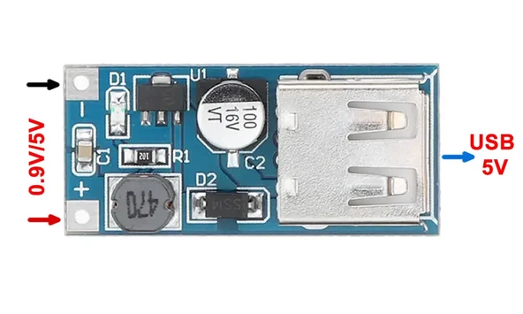 DC 5V 600 mA USB Çıkışlı Voltaj Yükseltici Regülatör Kartı-Step Up - 5 Adet - Resim 3