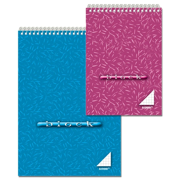 Bayındır Bloknot Spiralli Karton Kapak Çizgili 40 YP A5 BNS0050 - 1