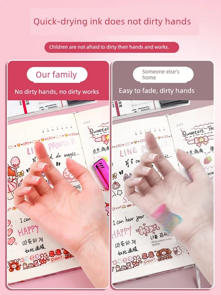 Çift Hat Çizim Kalemleri - 1 Kutuda/12 Paket - 4