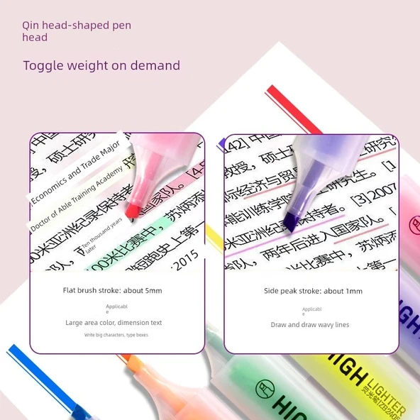 Fluoresan Marker Kalem Seti - 6 Parça - Sarı 2, Mavi 2, Turuncu 2 - 3