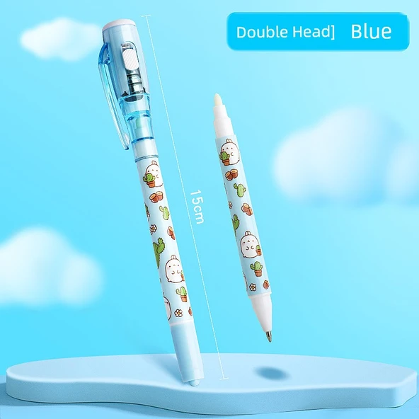 Görünmez UV Işık Marker Kalemi - Mavi Çift Uçlu - 1