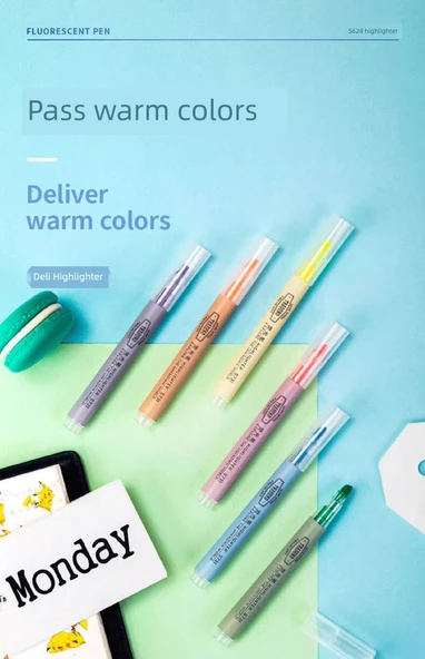 Fluoresan Kalem - Pembe 3 Adet - Resim 7