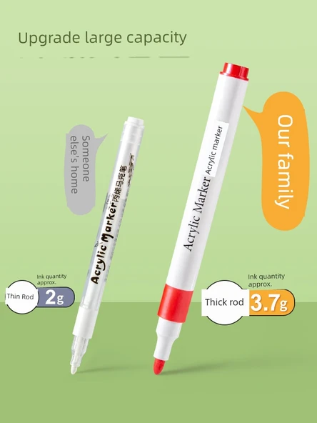 Akrilik Marker Kalem Seti - 60 Renk Kart Pibala - Gelişmiş Depolama Kutusu - Resim 3