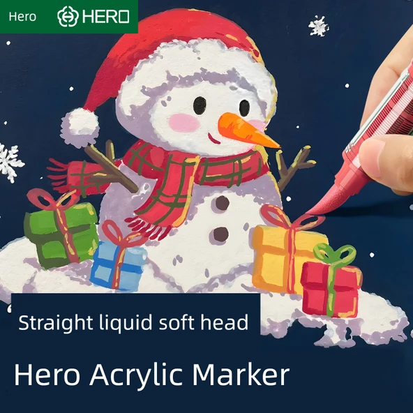 Akrilik Marker Kalem Seti - Peynir Paketi Aslan 24 Renk - Akıllı Mürekkep Kontrolü - 2