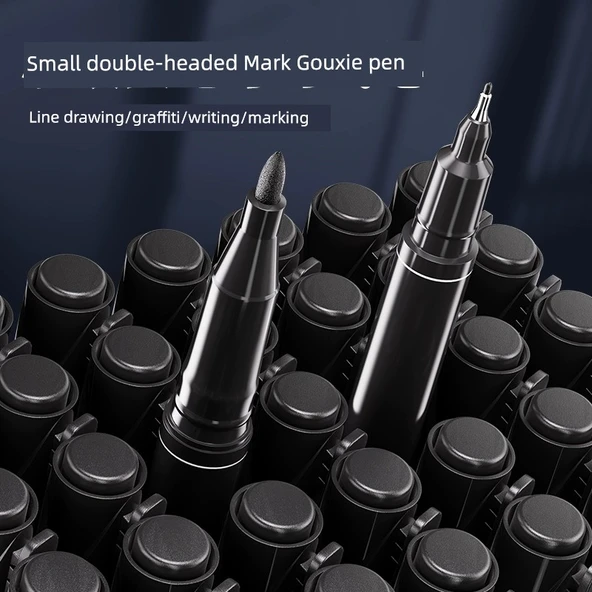 Çift Uçlu Kalem - Su Bazlı Kırmızı 12 - 3