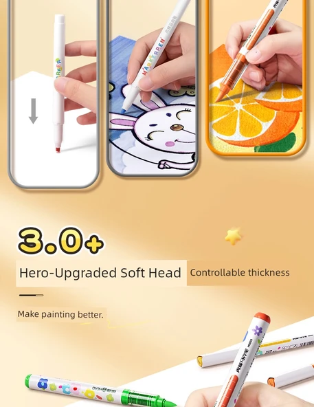 Sıvı Marker Kalem Seti - 36 Renk - Akıllı Mürekkep Kontrolü - Büyük Kapasite - Resim 12