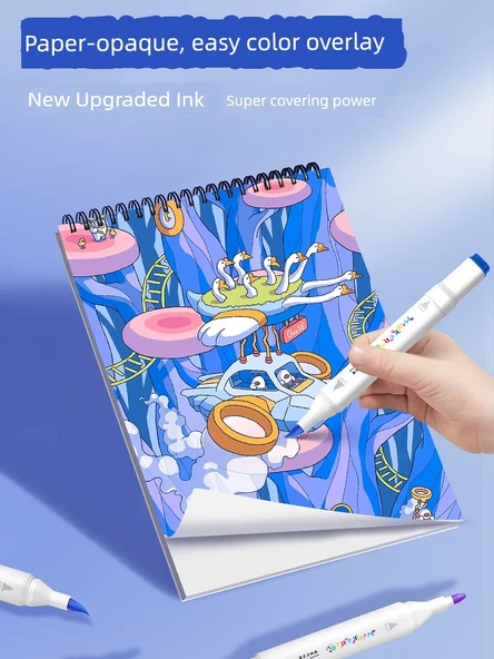 Akrilik Kalem Seti - 120 Renk Astronot - Tek Uç - Upgrade Miktar - 4