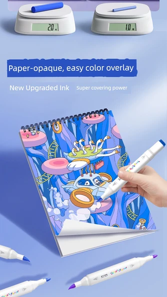 Akrilik Kalem Seti - 120 Renk Astronot - Tek Uç - Upgrade Miktar - 10