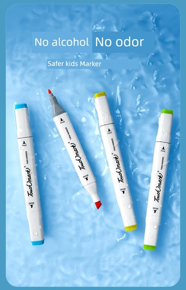 36 Renk Su Bazlı Marker Kalem Seti - 48 Renk Prens Mavisi - 10
