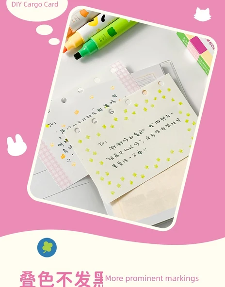 Yığılabilir Renkli Flüoresan Marker Kalemler - 1 Kutu Fondöten - 12