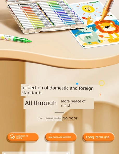 Sıvı Marker Kalem Seti - 36 Renk - Akıllı Mürekkep Kontrolü - Büyük Kapasite - Resim 8